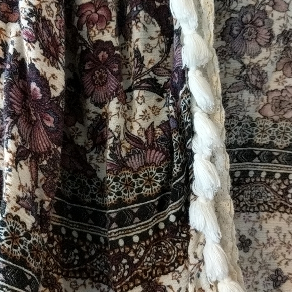 Floral print fringe cardigan - Picture 2 of 2